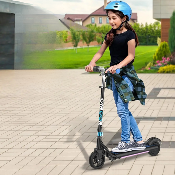 Electric Scooter for Kids, LED Dispaly, 150W Powerful Motor, Dual Brake System, Adjustable Height and Speed, Best Presents