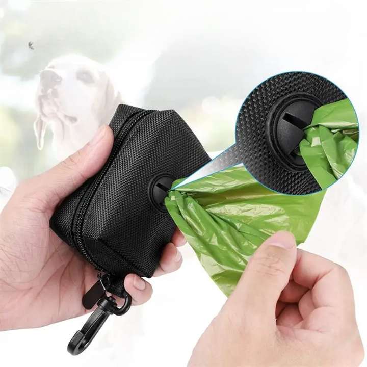Pet Dog Poop Bag Holder Leash Attachment  Adjustable Mini Travel Garbage Bag Dogs Waste Poop Bags Dispenser Pet Cleaning Tools