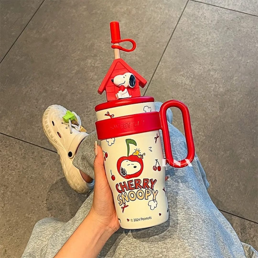 Cherry Snoopy & Shinchan Cartoon Insulated Mug 