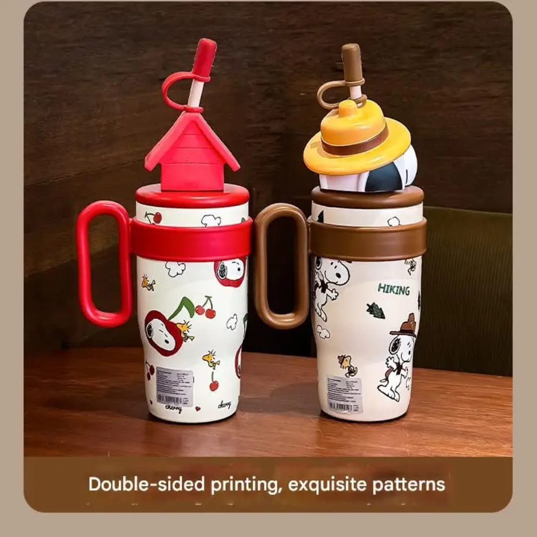 Cherry Snoopy & Shinchan Cartoon Insulated Mug 