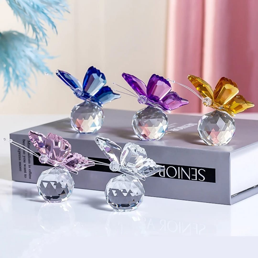 Butterfly Figurine Glass Ornament