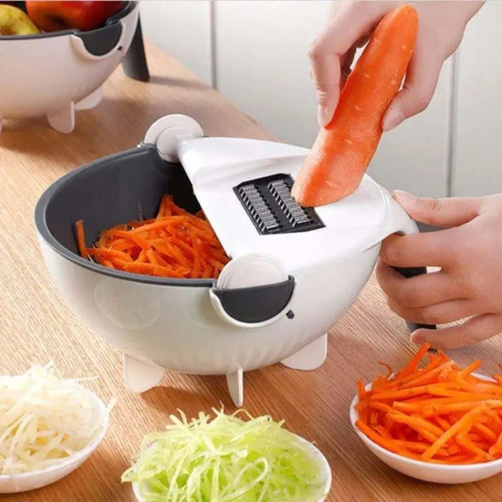 Multifunctional Vegetable Slicer Grater with Drain Basket & Peeler – 7 in 1 Set
