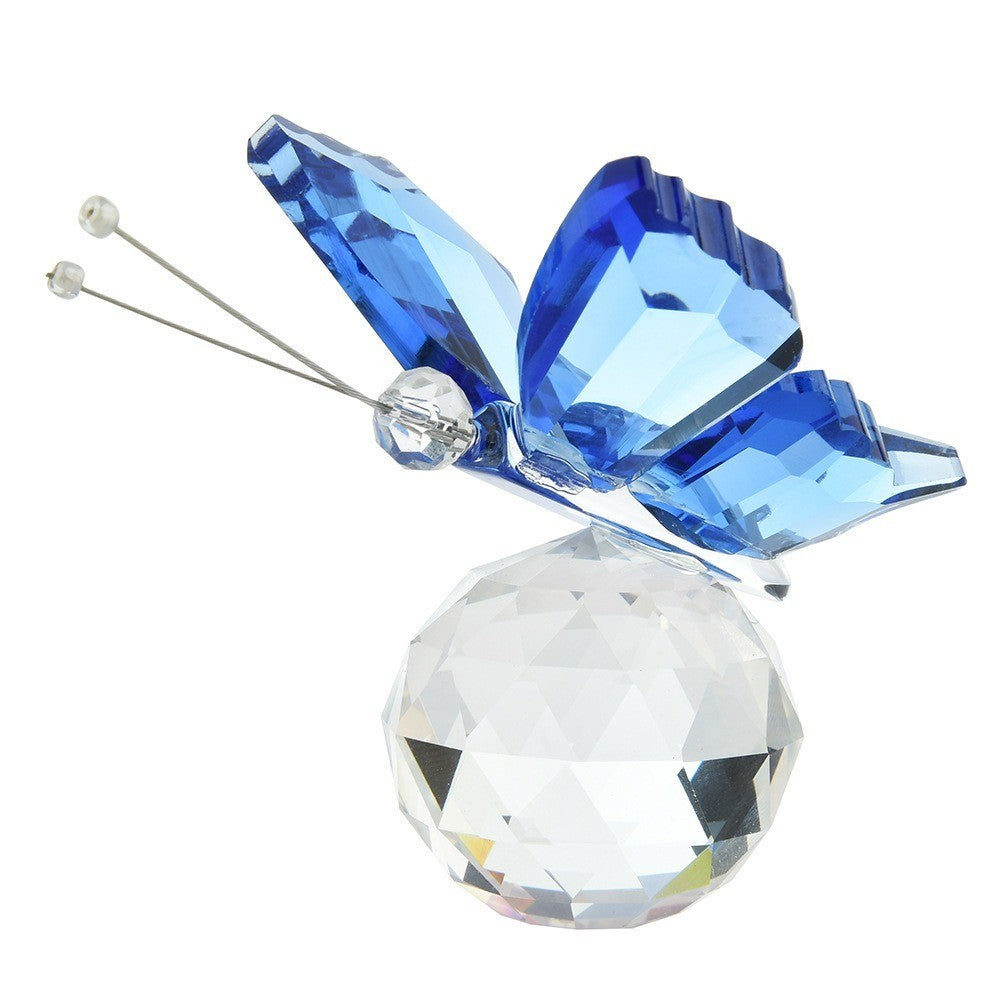 Butterfly Figurine Glass Ornament