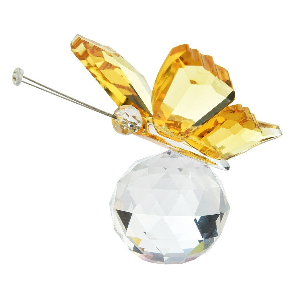 Butterfly Figurine Glass Ornament