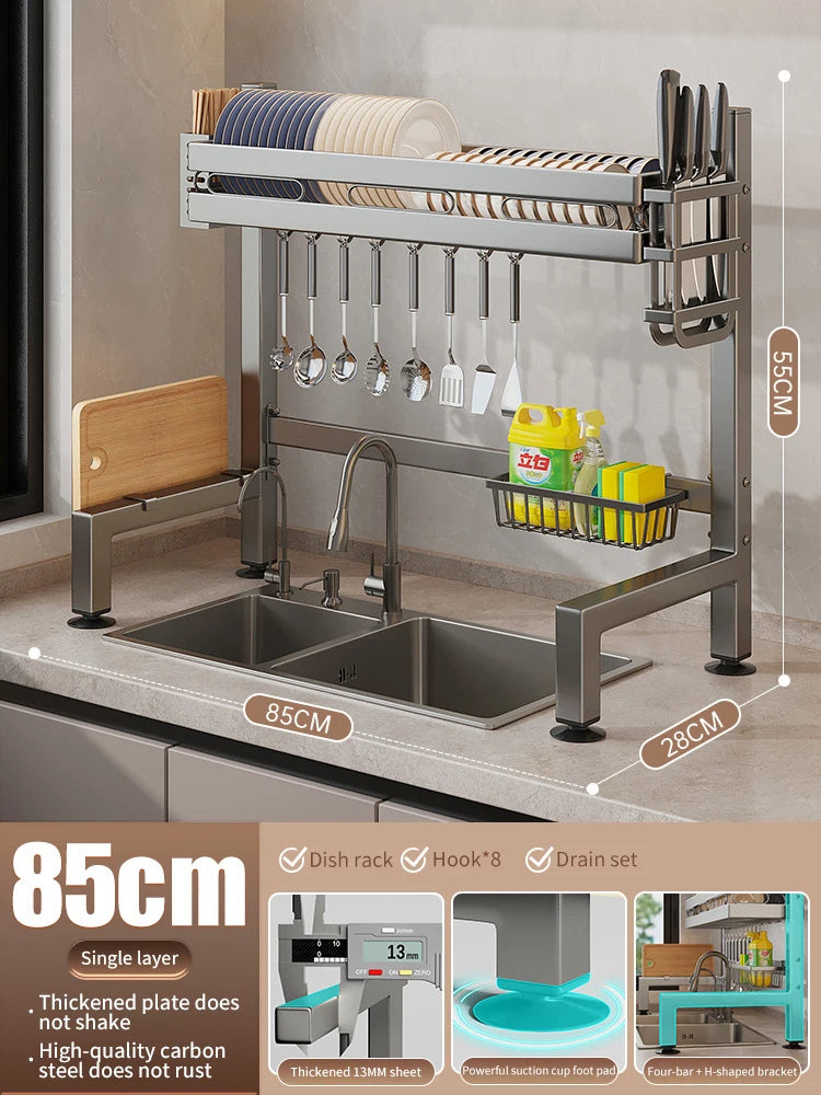 Kitchen Sink Dish Drainer Organizer