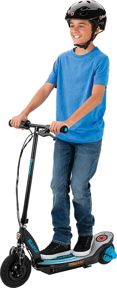 Core E100 Electric Scooter for Kids Ages 8+ - 100w Hub Motor, 8" Pneumatic Tire, Up to 11 mph and 60 min Ride Time