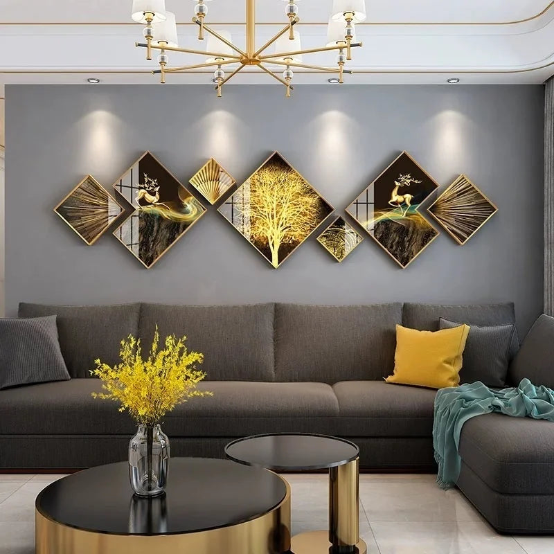 sofa background wall decore