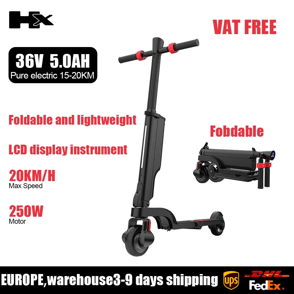 HX X6 Electric Scooter Adult 350W 7.5AH 36V 25KM/H Foldable Electric Kick E Scooter 5.5 inch Wheel EScooter For Adult Children