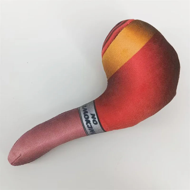 Dog Squeakers For Toys Pet Pipe Smoke Plush Pet Toy Dog Handsome Toy Dog Joint Toys Interactive Toy For Dogs