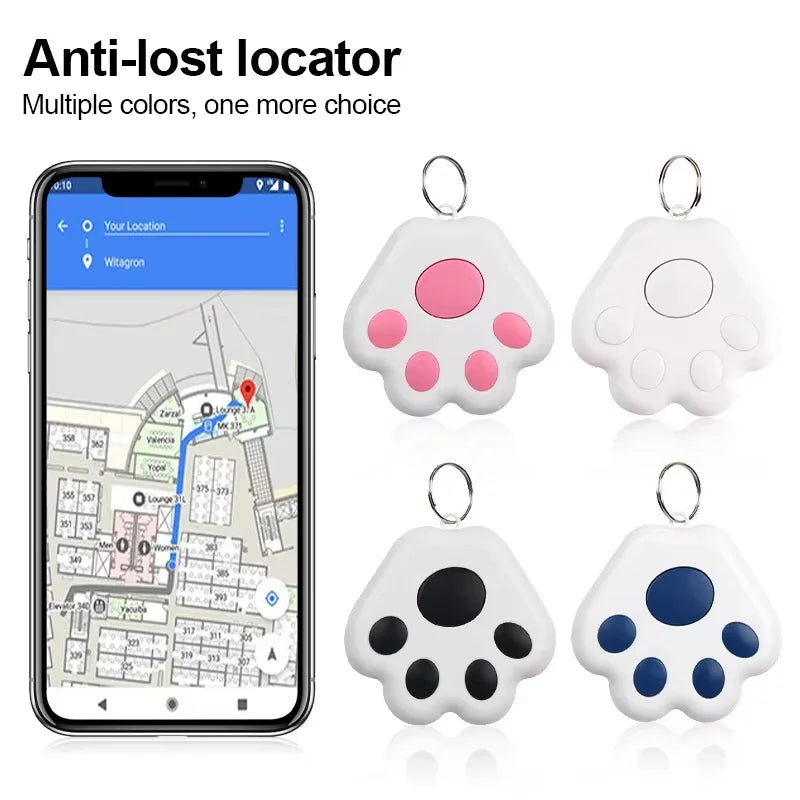 GPS Tracker Mini Fashion Smart Pets Dog Cat Pet Locator Bluetooth Tracker Child Bag Key Finder Locator Reminder for IOS/ Android