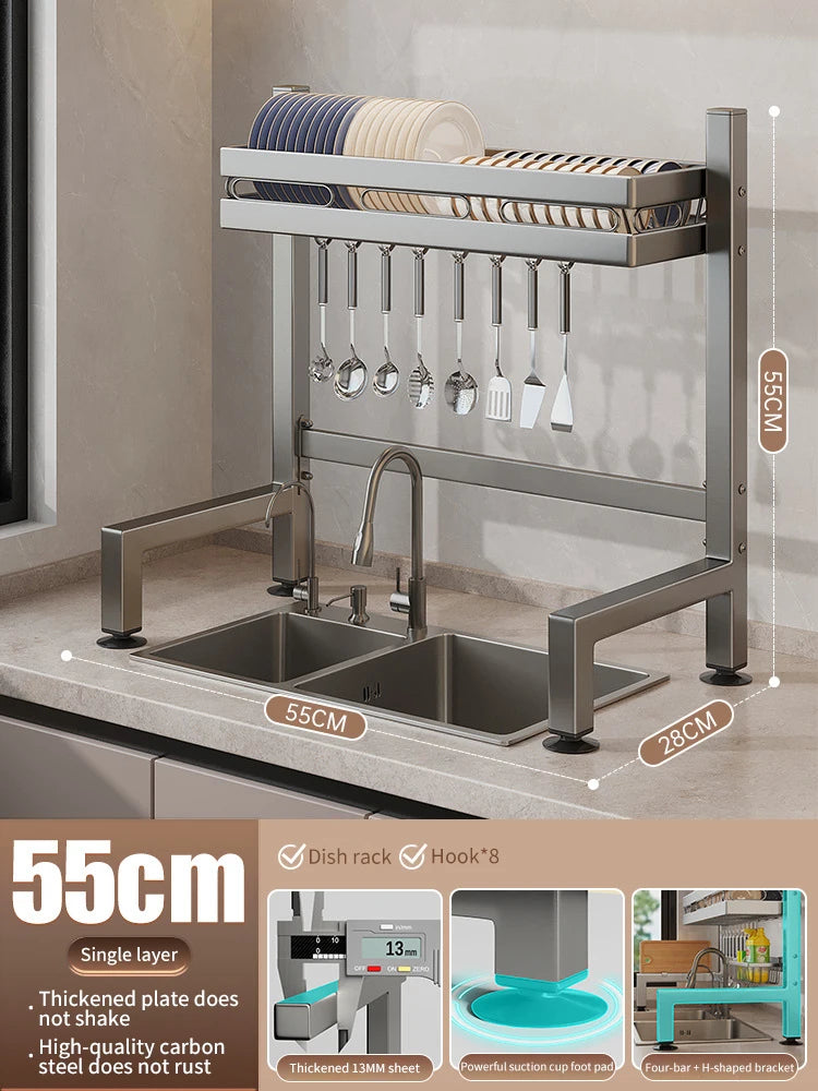 Kitchen Sink Dish Drainer Organizer