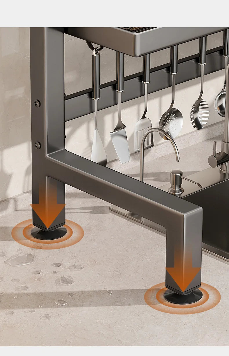 Kitchen Sink Dish Drainer Organizer