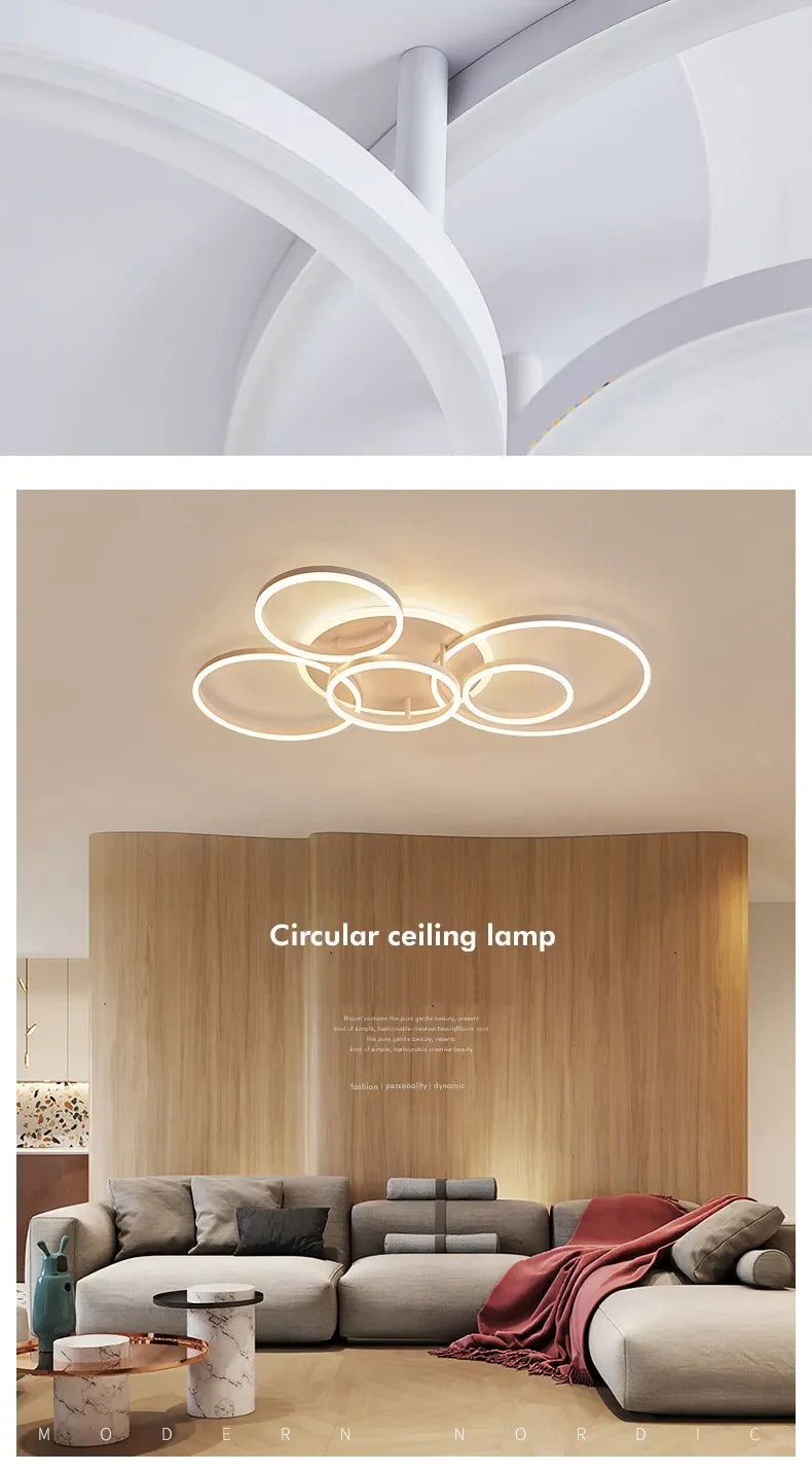 Modern Ring LED Ceiling Light Chandelier