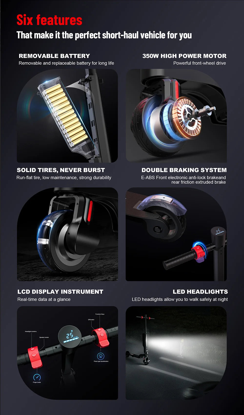 HX X6 Electric Scooter Adult 350W 7.5AH 36V 25KM/H Foldable Electric Kick E Scooter 5.5 inch Wheel EScooter For Adult Children