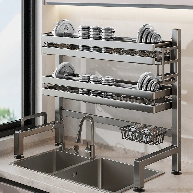 Kitchen Sink Dish Drainer Organizer