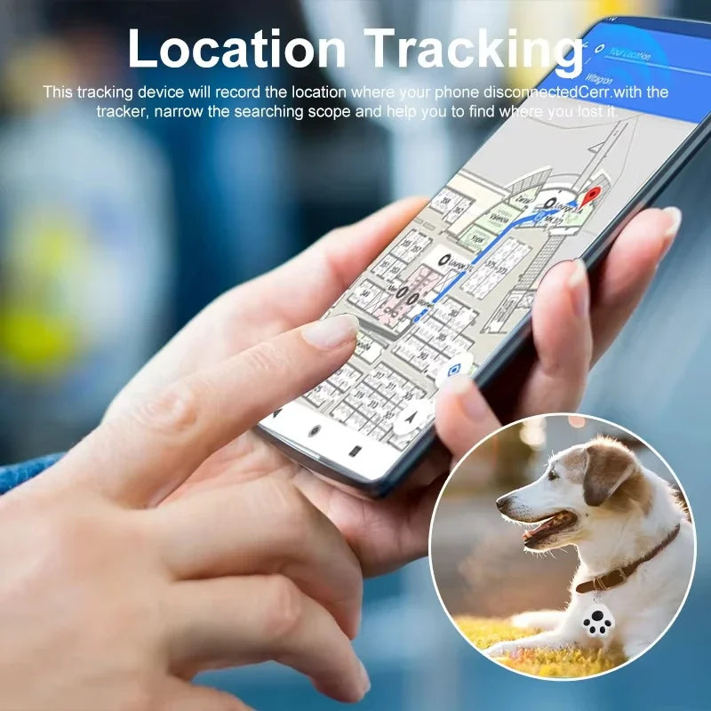 GPS Tracker Mini Fashion Smart Pets Dog Cat Pet Locator Bluetooth Tracker Child Bag Key Finder Locator Reminder for IOS/ Android
