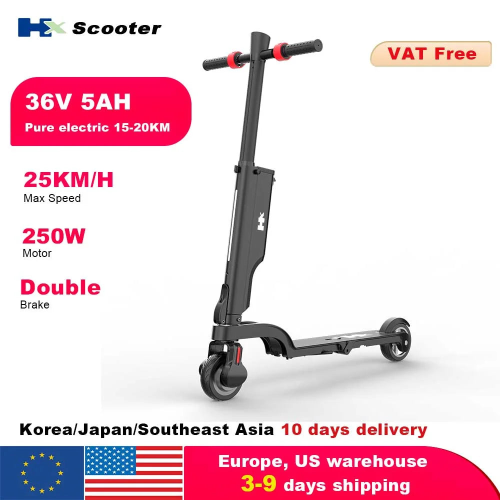 HX X6 electric scooter Foldable 350W 25KM/H Electric scooters 7.5AH 36V E Scooter 5.5 Inch Escooter for Adults