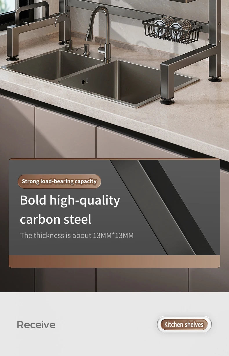 Kitchen Sink Dish Drainer Organizer