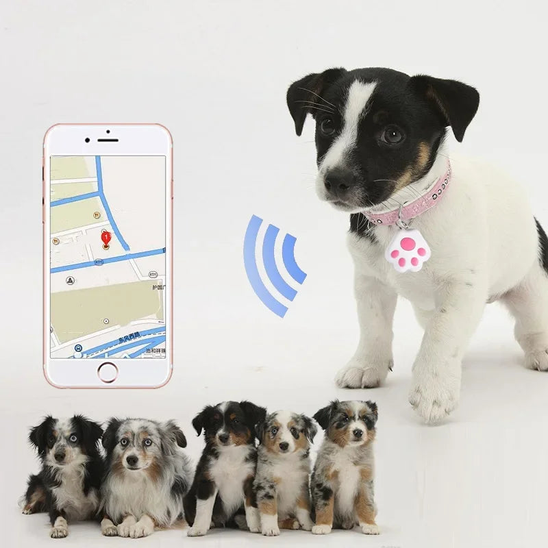 GPS Tracker Mini Fashion Smart Pets Dog Cat Pet Locator Bluetooth Tracker Child Bag Key Finder Locator Reminder for IOS/ Android