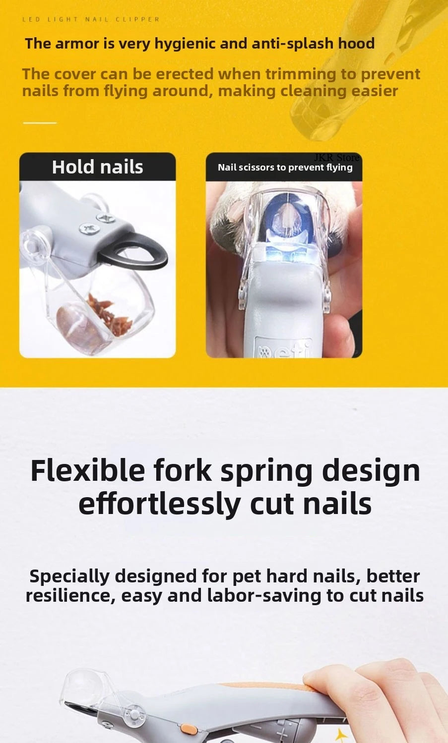 New Professional Pet Nail Clippers With LED Lights Cat and Dog Nail Clipper Tools Nail Clippers Clippers Pet Supplies For Dog