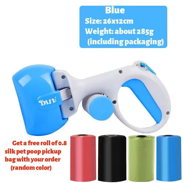 Pet Poop Picker Portable Scooper Animal Waste Sanitary Pickup Remover Dog Outdoor Cleaner Garbage Picker Poop Bag Excrement Tool