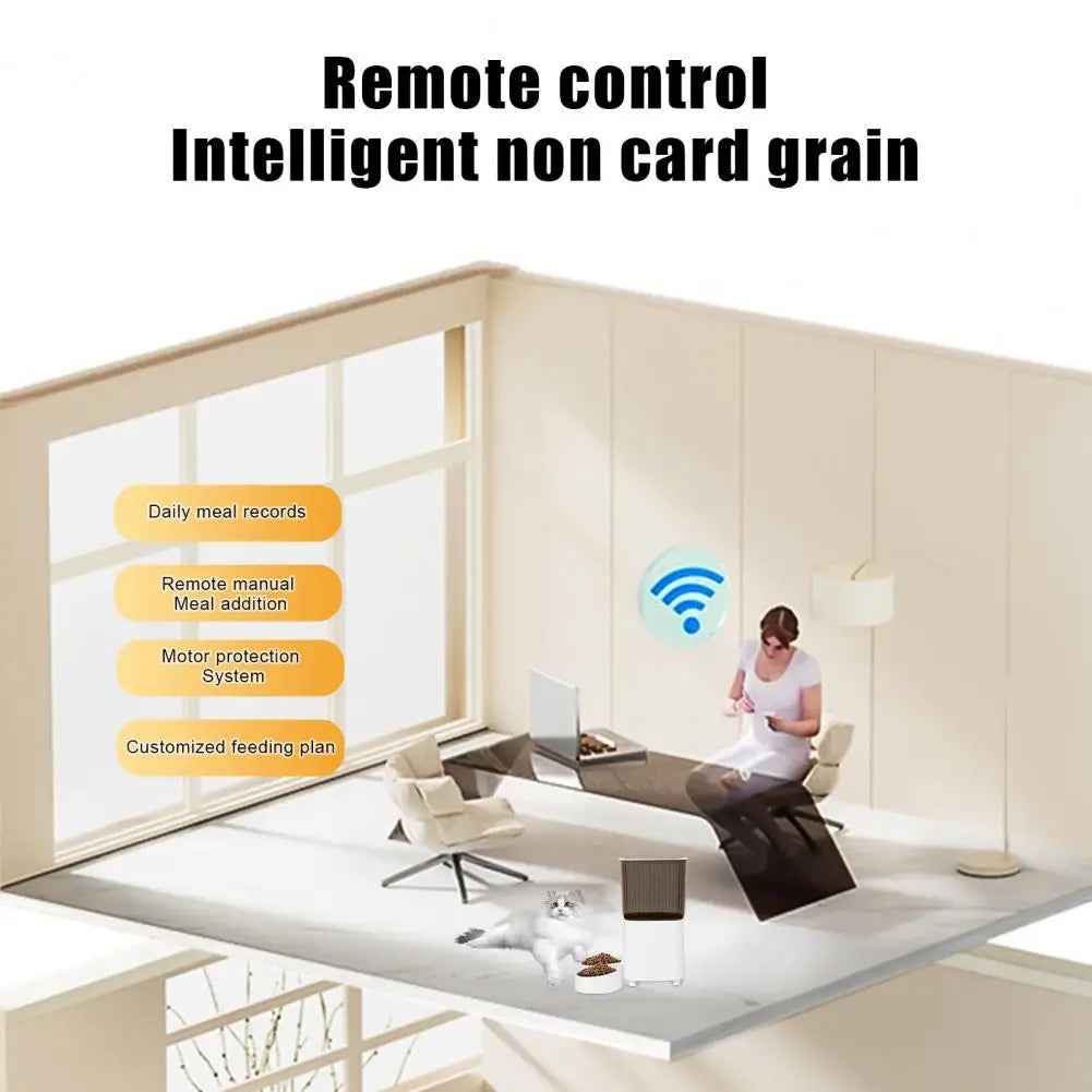 Pet Automatic Feeders 5L Smart Dong/cat Feeder With Dual Bowls WiFi APP Remote Control Cat Food Dispenser USB Power Dog Feeder