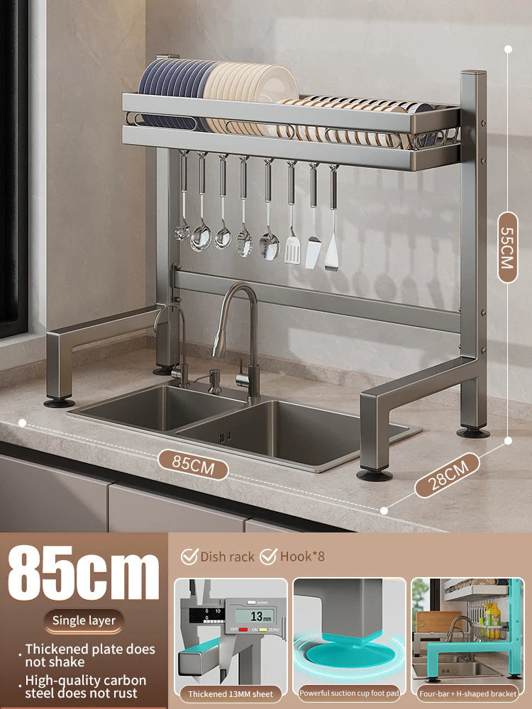 Kitchen Sink Dish Drainer Organizer