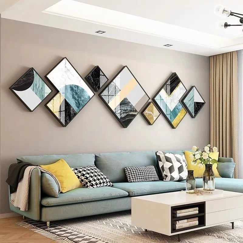 sofa background wall decore