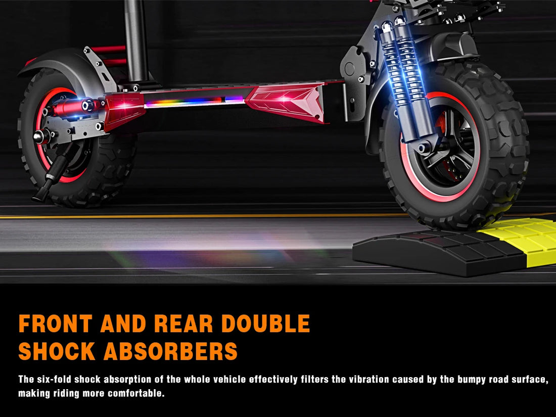 1200W Off-road Electric Scooter with Seat, 48V 21Ah Battery, Max speed 30Mph, Range 35Miles, Foldable Commuter E-scooter