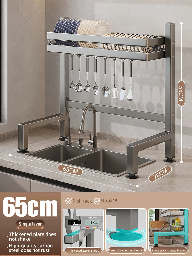 Kitchen Sink Dish Drainer Organizer