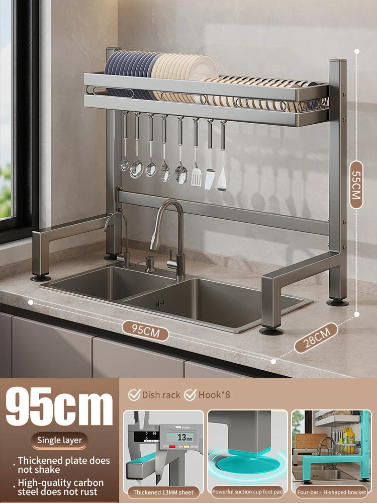 Kitchen Sink Dish Drainer Organizer