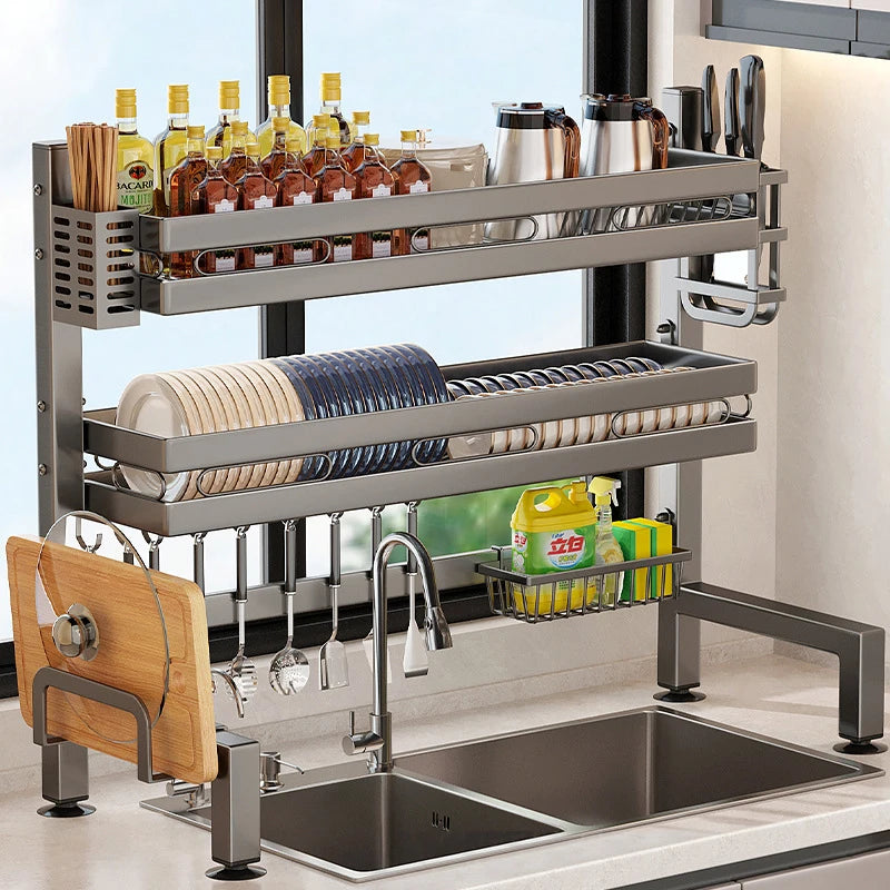 Kitchen Sink Dish Drainer Organizer