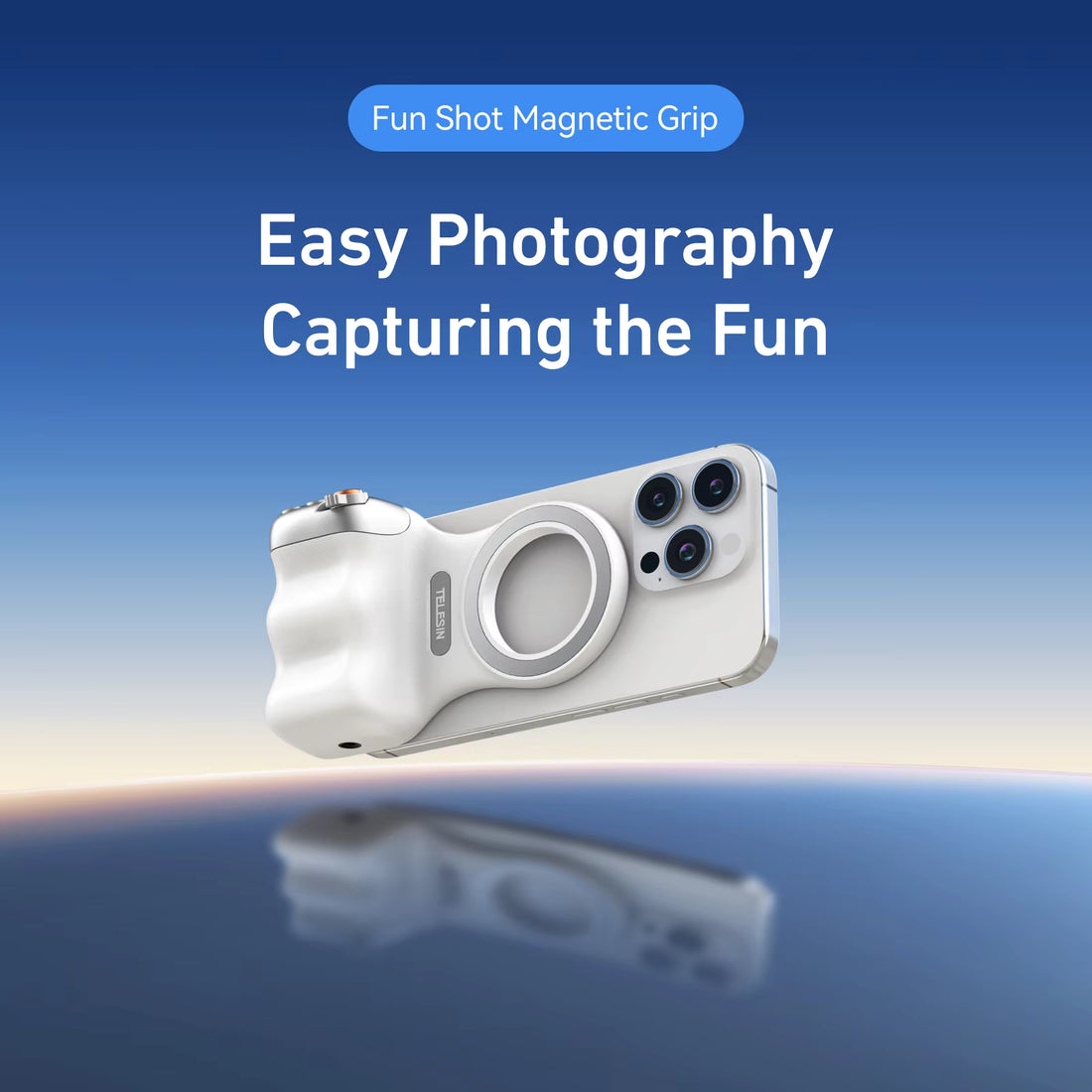 Magnetic Phone Camera Grip with Remote for iPhone & Android