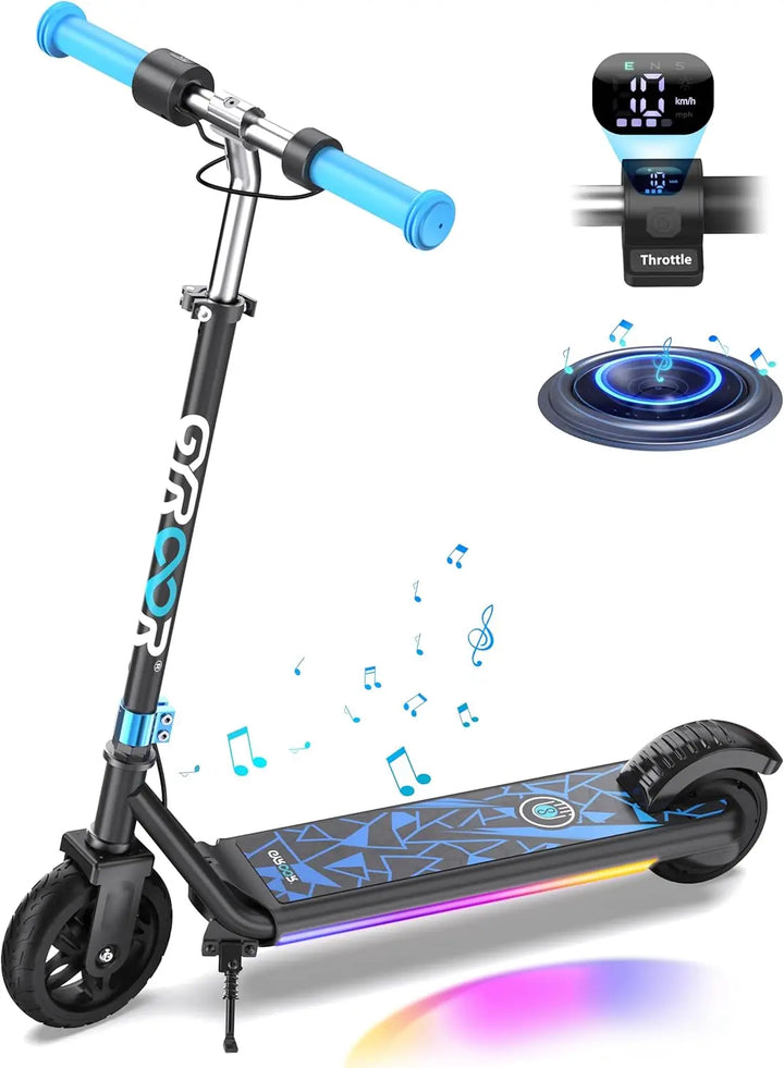 Electric Scooter for Kids, LED Dispaly, 150W Powerful Motor, Dual Brake System, Adjustable Height and Speed, Best Presents