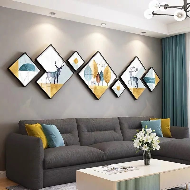 sofa background wall decore