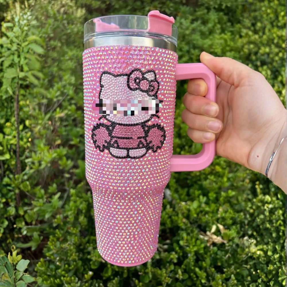 Black Cat Cartoon Tumbler