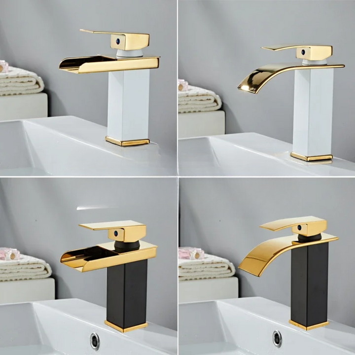 Waterfall LED Basin Faucet Deck Mount