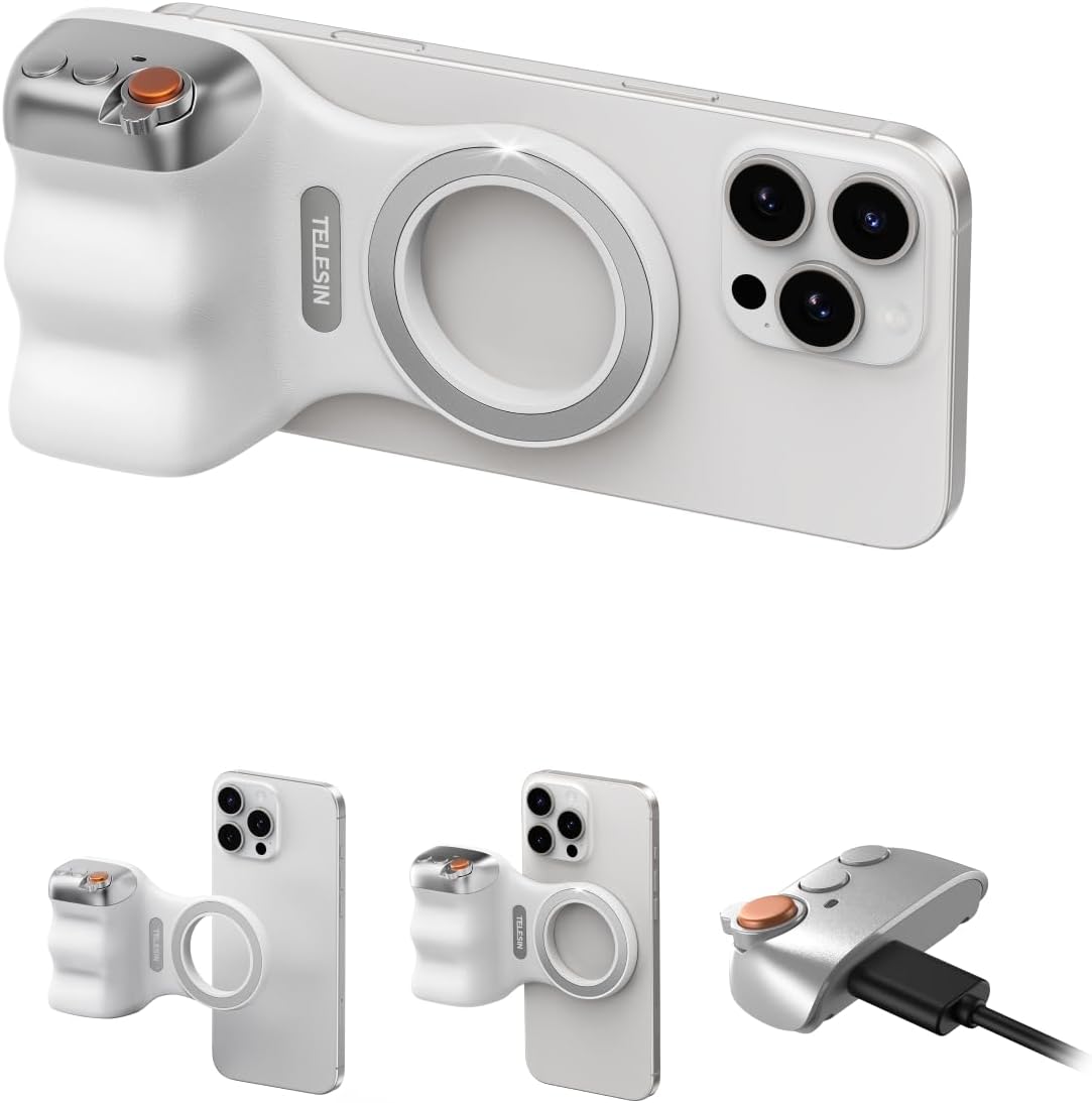 Magnetic Phone Camera Grip with Remote for iPhone & Android