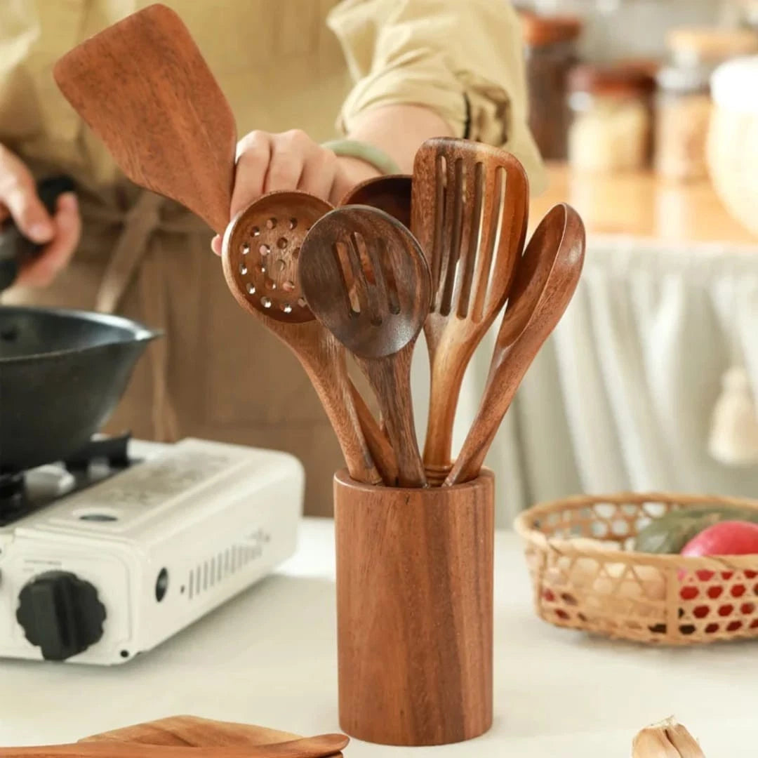 Wooden Kitchen Utensil Set