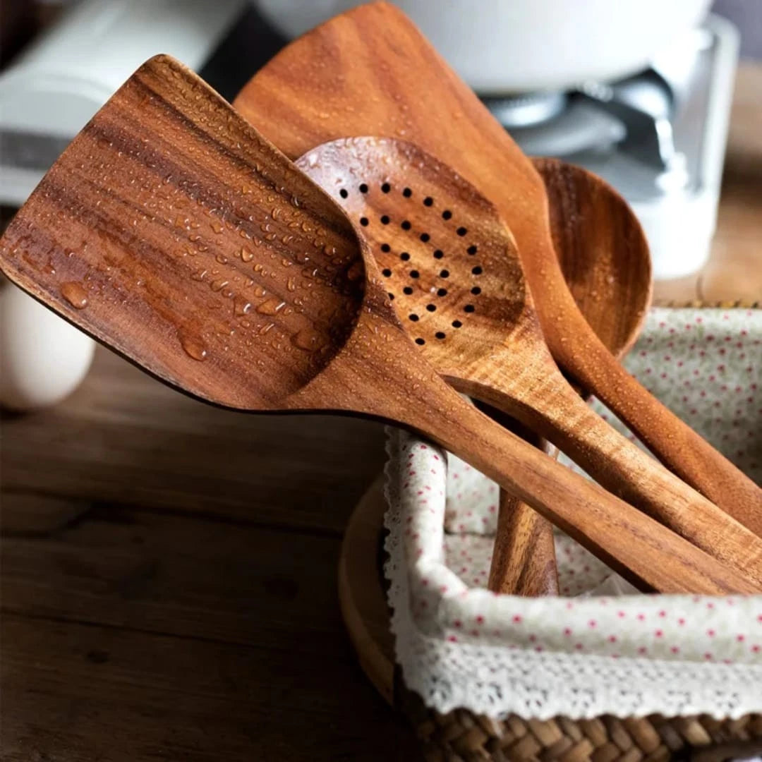 Wooden Kitchen Utensil Set