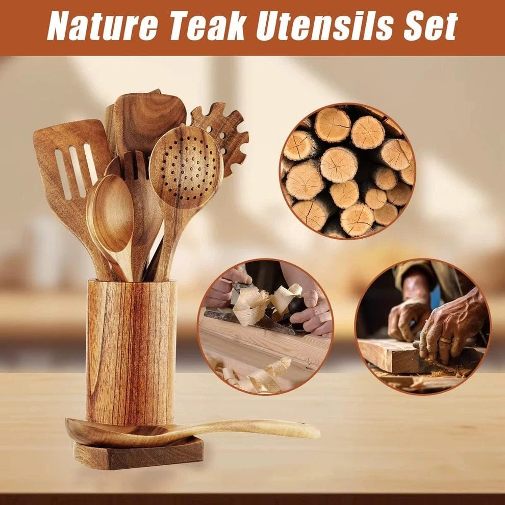 Wooden Kitchen Utensil Set