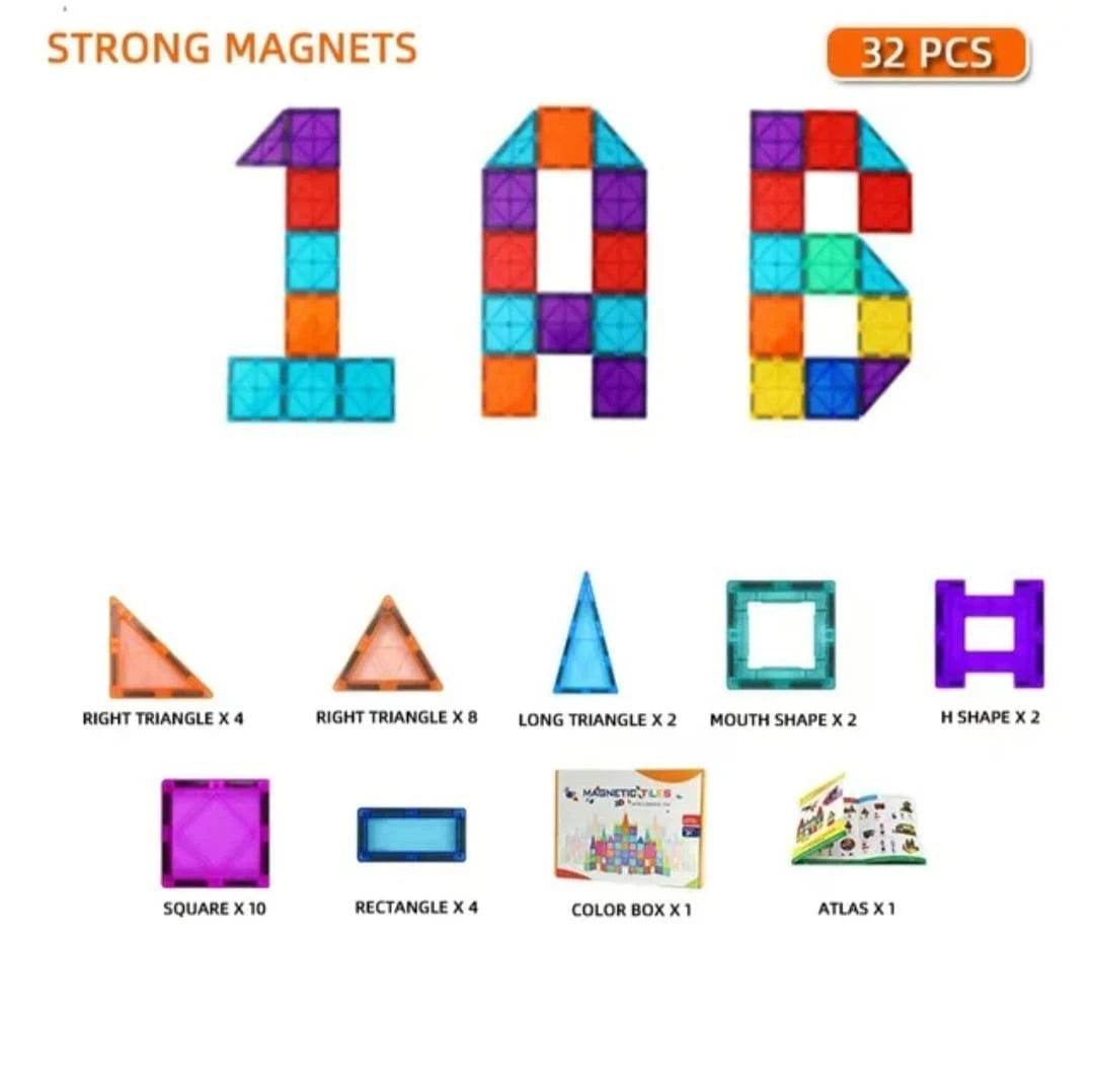 Magnetic Tiles Building Blocks